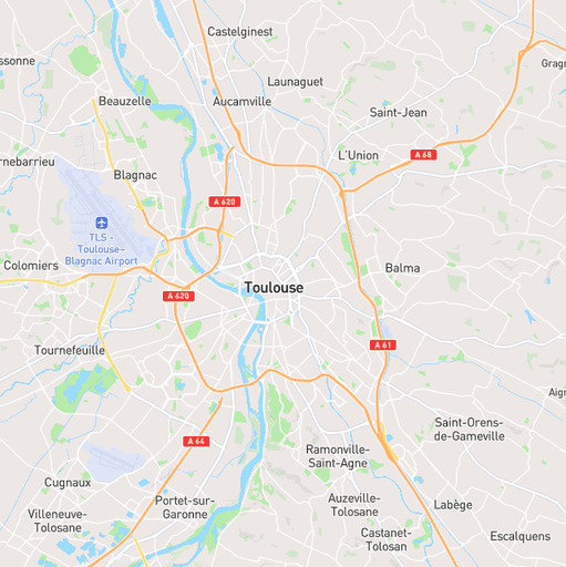 Carte ronde de Toulouse